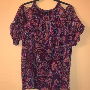 INC Paisley Could Shoulder Top